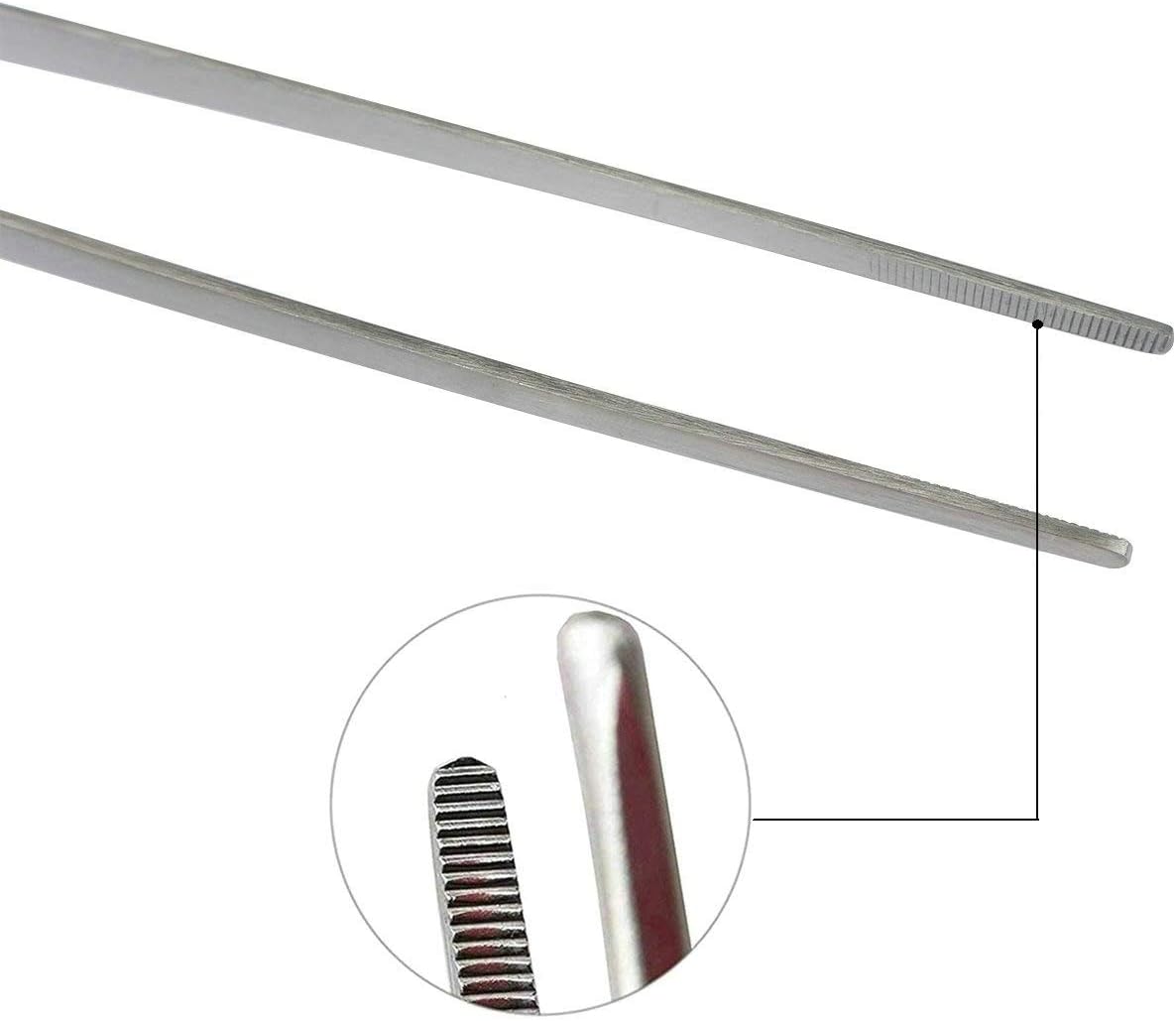 15inch /38cm Extra Long 304 Stainless Steel Aquarium Straight Tweezers,Fish Tank Aquatic Plants Tools,Reptile Snake Lizards Spider Frog Gecko Feeding Tongs - Image 4
