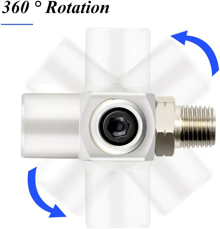 Tailonz Pneumaitc 4Pcs 1/4 Inch Air Tool Swivel Fitting 360 Degree Swivel Air Hose Connector Industrial Swivel Portable Air Tool Adapter - - 