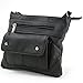 SBR Designs Women's Leather Cross Body Organizer Bag Black