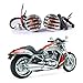 2PCS Heavy Duty Motorcycle Turn Signals Bulb Indicators Blinkers Lights with Bullet Shape Greenclick Amber Lens Front Rear Turn Signal Light (sliver)