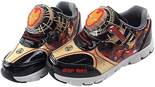 Joah Store Boy's Avengers Light Up Sneakers Iron Man Captain America Cushion Shoes (Parallel Import/Generic Product)