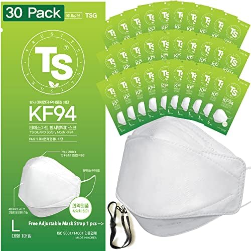 30 Pack 】 KF94 Mask Certified, TS Guard Safety Face Mask ; 4Layered