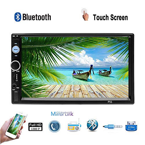 Double Din 7'' HD Car Stereo MP5 Radio Video Player Built-in Bluetooth 4.0 Mirror Link Auto-Radio FM AUX USB SD Resistive Touch Screen with Steering Wheel Control + Rear View Camera