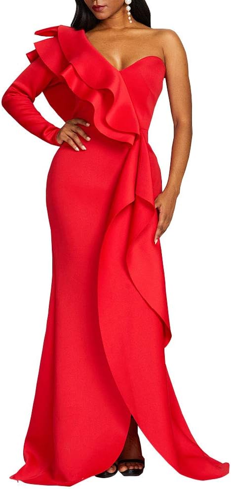 falbala cap sleeve split women's bodycon dress
