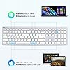 iClever-Wireless-Keyboard-Rechargeable-Wireless-Keyboard-Ergonomic-Full-Size-Design-with-Number-Pad-24G-Stable-Connection-Slim-White-Keyboard-for-Windows-Mac-OS-Computer iClever 2.4G Wireless Keyboard - Rechargeable Wireless Keyboard Full Size Design with Number Pad, 2.4G Stable Connection…