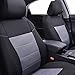 NEW ARRIVAL- CAR PASS OXFORD Waterproof Two Front Car Seat Covers Set- Universal fit for vehicles, Cars with Airbag Compatible (Black With Gray)