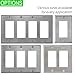 ENERLITES Decorator Switch or Receptacle Outlet Metal Wall Plate, Corrosion Resistant, Size 2-Gang 4.50