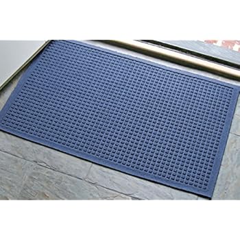 WaterHog Fashion Commercial-Grade Entrance Mat, Indoor/Outdoor Charcoal Floor Mat 3' Length x 2' Width, Navy by M+A Matting
