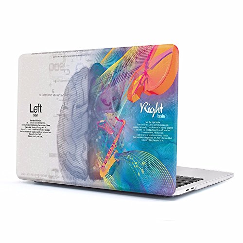 Dongke New Macbook Pro 13 with Touch Bar Case Model Number:A1706 Quality Musical Left and Right Brain Macbook Protective Printed Shell Cover with Gradient Color Keyboard Skin