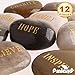 PMLAND Inspirational Bulk Faith Stones (12 Different Words- Large 2-3 Inches)