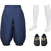 ANDHOM Victorian Century Colonial Costume Set for Men Renaissance Pirate Halloween and Victorian Styles