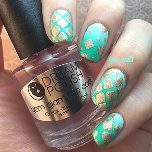 Original Fishnet Stencil Nail Vinyls By Twinkled T - 1 Sheet of 16 Stencils