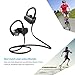 Wireless bluetoothHeadphones Sport Wireless in-Earphones with Earhook 4.1 Earbuds with Microphone Sweatproof Noise cancelling Headphones for Workout Running Gym(Black)