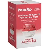 PoolRx+ Mineral Algaecide Unit, up to 6-Month Algae Control, for 2.5K-5K gallons, Red &amp; White, New Formula with Silver.