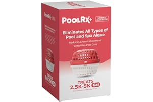PoolRx+ Mineral Algaecide Unit, up to 6-Month Algae Control, for 2.5K-5K gallons, Red & White, New Formula with Silver.