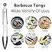 B-sea Kitchen Tongs, Easy Grip Silicone Cooking/Food Tongs, Bonus Silicone Oven Mitt, Pack of 2, Black