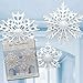 Amscan Winter Wonderland Christmas Snowflake Paper Fan Hanging Party Decoration (3 Piece), White, One Size