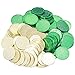 St. Patrick's Day Decorations 200 Lucky Shamrock Leprechaun Coins with 2 Felt Cauldron Pots with Handle for St Patricks Day Accessories Saint Patricks Pot of Gold Party Supplies