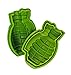Fairly Odd Novelties Grenade Shaped 3D Mold Fun Bomb Military Ice Maker Gift, One Size, Green