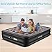 Zoetime Upgraded King Size Double Air Mattress Blow up Elevated Raised Airbed Inflatable Beds with Built-in Electric Pump Storage Bag and Repair Patches Included 213 x 182 x 50 cm, Grey