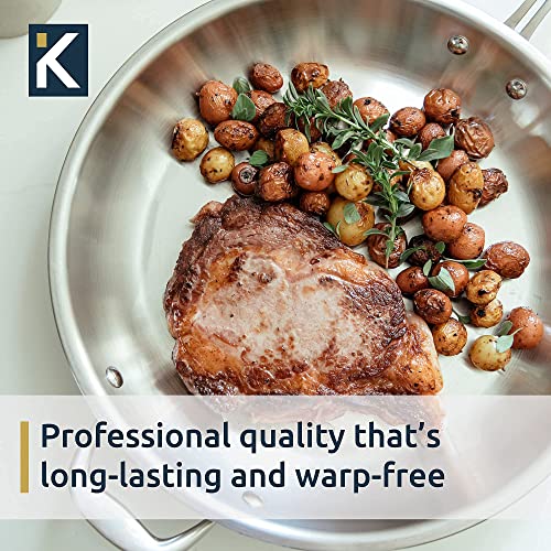 Kitchara 18/10 Stainless Steel Cookware Non Toxic, 5 Ply & Fully Clad