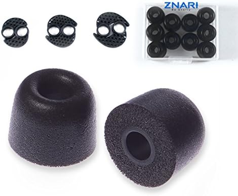 Skullcandy Earphone Earbud Foam Tips With WingTips And Protective Case - Ink'd Jib S2DUDZ012 - 5 Pairs 10 Pieces - Medium Black