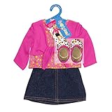 Fibre Craft The Springfield Collection Denim Skirt Outfit, Pink Shirt and Polka Dot Shoes