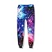GuPoBoU168 Unisex Galaxy Universe Star Printed Elastic Joggers Long Pants S FBA