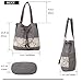 ArcEnCiel Canvas Tote Bag for Women Shoulder Purse Beach Handbags Work Travel Shopping Pack (Gray)