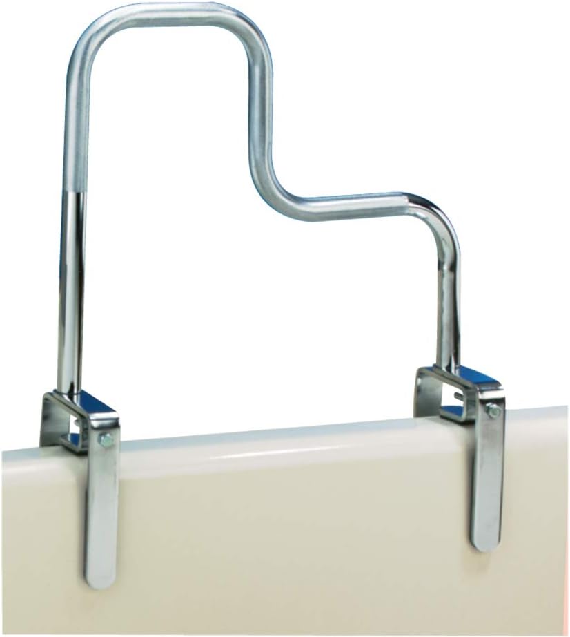 Carex Tri-Grip Bathtub Rail with Chrome Finish - Bathtub Grab Bar Safety Bar For Seniors and Handicap - For Assistance Getting In and Out of Tub, Easy to Install on Most Tubs: Health & Personal Care