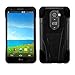 Pleasing Black Premium Double Protection 2 in 1 Hard + Silicon Hybrid Challenger Case Cover Protector with Kickstand for LG G2 VS980 D800 (by AT&T / T-Mobile / Sprint / Verizon) with Free Gift Reliable Accessory Pen