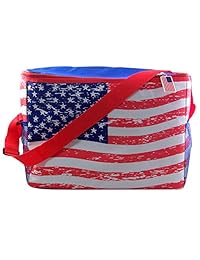 Bolsa térmica plegable con bandera de Estados Unid