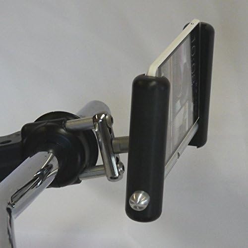 eCaddy SLIDE Motorcycle Phone Mount, Large, Universal Brake/Clutch (Chrome)