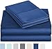 Amazon Basics 400 Thread Count Sheet Set, King, Navy