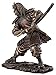 Top Collection Samurai Warrior in Fighting Stance with Sword Statue - Japanese Warrior Sculpture in Premium Cold Cast Bronze with Colored Accents - 8-Inch Collectible Martial Arts Fighting Figurine