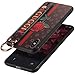 iPhone Xs Max Case, Dairnim Ultra-Slim Hand Strip Holder Kickstand [ 3D Rose Pattern Relief ] Soft TPU (Long Short Lanyard) Case Compatible iPhone Xs Max 6.5 inch, Brown