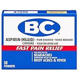 BC Pain Reliever/Fever Reducer Powder, New Formula, 50-Count Packages (Pack of 4)