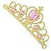 XiangGuanQianYing Princess Dress Up Crowns and Tiaras for Child from 3 Years Up Party Favors Pink Tiara Plastic Gold Tiara(10 Pack) (Heart Pink)