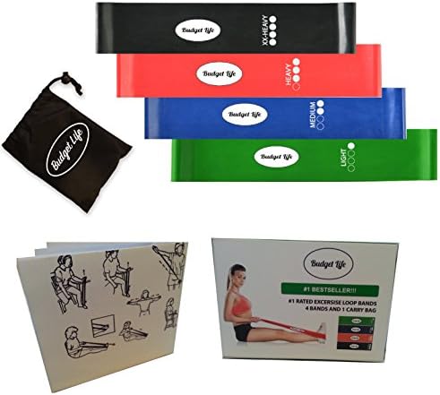 Resistance bands.For best fitness,physical therapy recovery,arms, legs,butt,glutes,knee,yoga,workout, heavy exercise,Crossfit body,flexibility,strength,Pilates,training,and mobility.Band loop set of 4