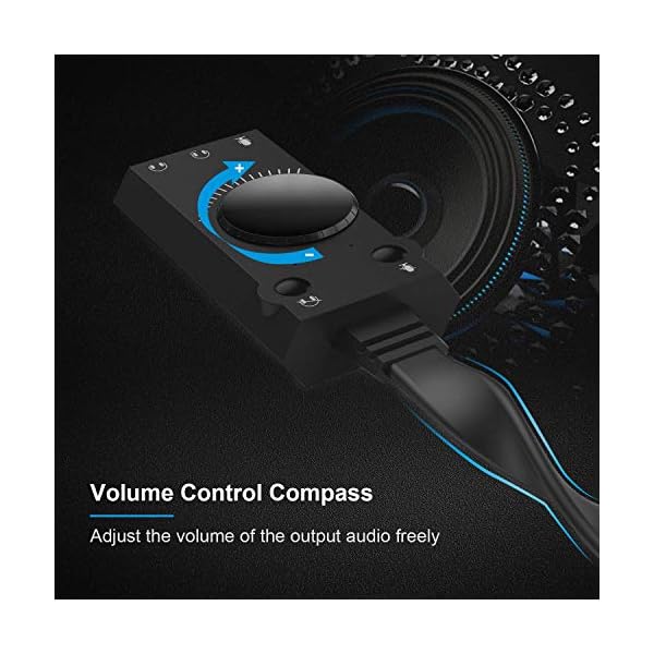 Tarjeta Sonido Externa USB Sonido Estéreo Splitter Converter con Control de Volumen para Windows y Mac, Plug & Play sin Necesidad de Controladores - Imagen 3
