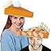 Spooktacular Creations Decorative Plush Pumpkin and Apple Pie Hats for Thanksgiving Holiday Costume Dress Up Novelty Party Favor Supplies