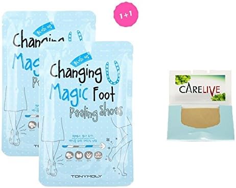 [Korean beauty] 2 Pack of Changing U Magic Foot Peeling Shoes + Natural Hemp Paper 50pcs