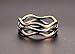 VNOX Womens Stainless Steel Tri-Color Wave Band Ring for Wedding Promise Engagement,Size 8
