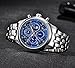 Mens Watches Fashion Sports Quartz Watch Stainless Steel Silver with Gold Strap Top Brand Luxury Simple Style Business Watch Waterproof 30M