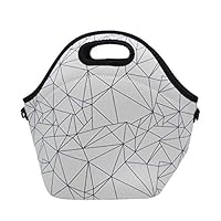Orchidtent Neoprene Lunch Bag with Zipper Strap Box Cooler Picnic Outdoor Travel Fashionable Portable Handbag Pouch