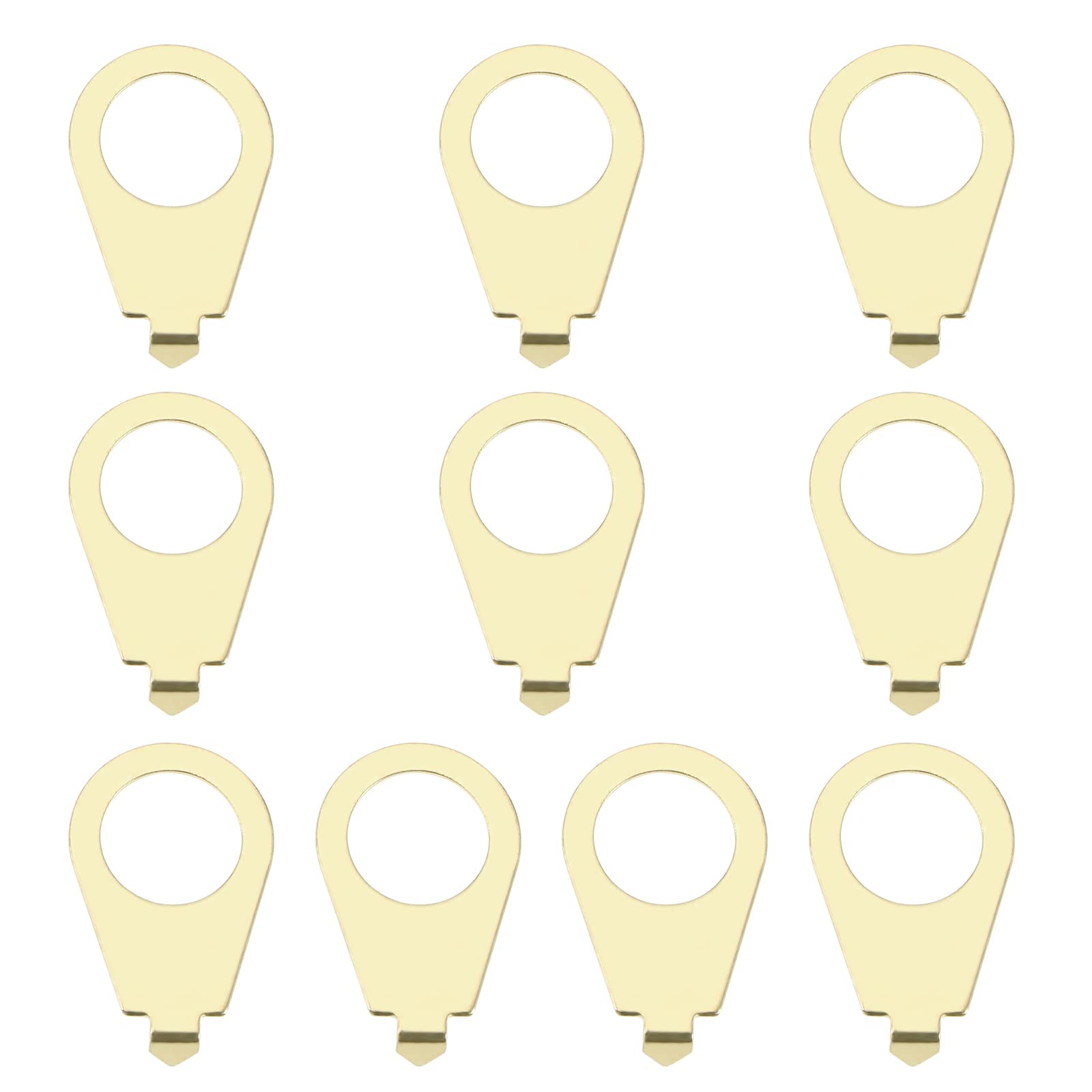 EMSea 10PCS Guitar Knob Pointers Plate Compatible with Gibson Les Pauls Electric Guitar Knob Position Indicators Instrument Parts 10mm ID 14mm OD Gold