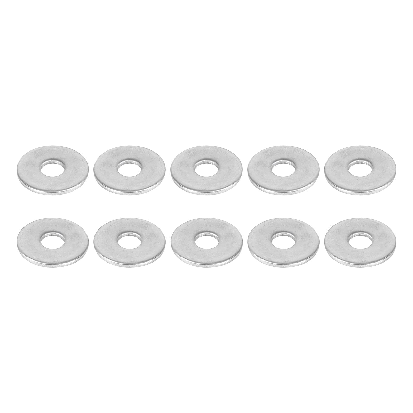 DTGN 6mmx20mmx1.5mm(IDxODxT) Stainless Steel Flat Washers - 110Pack - Good for Industrial Machinery - Flat Ring Gaskets - Silver Tone