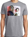 PubliciTeeZ Funny Star Wars Chewbacca Princess Leia Backstage Adult T-Shirt (L, Athletic Heather)