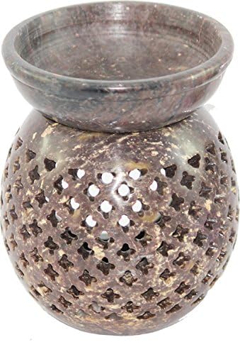 Brahmz Aroma Oil Burner Diffuser-Marble/Soapstone Diffuser Essential Oil Warmer M-1