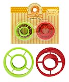 Mini Donut Cookie Cutters - 2 Piece Set - Plastic Doughnut Shaped Cutter - Chanukah Cookware and Bakeware by The Kosher Cook